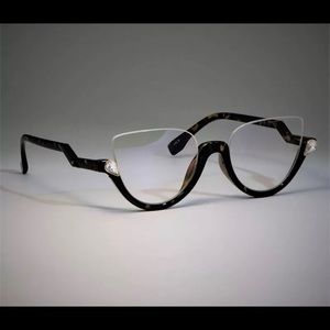 Women Black Anti-blue light Cat Eye Glasses